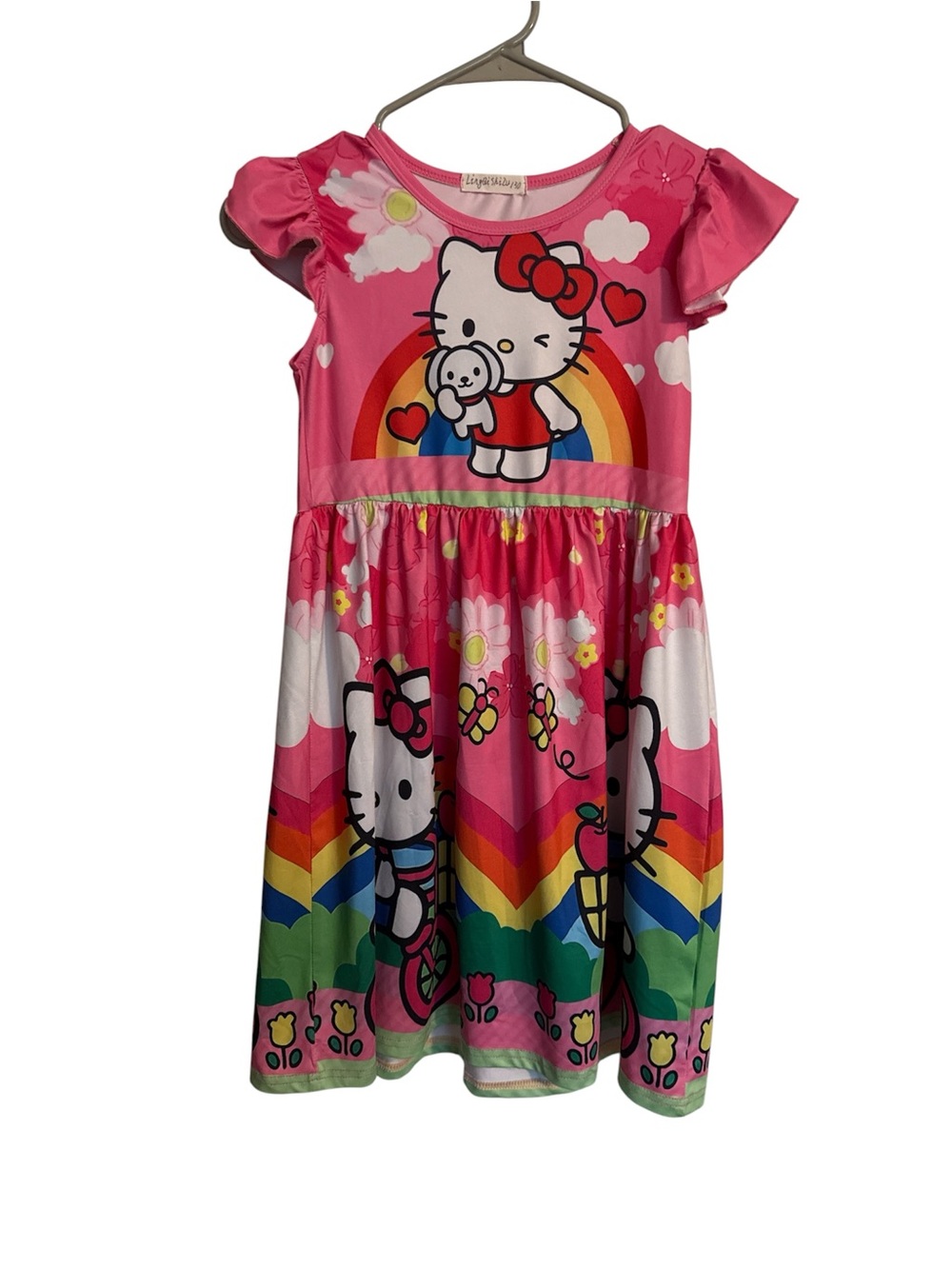 Hello Kitty Pink Colorful Graphic dress Small /Medium